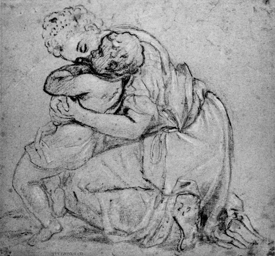 Figura femminile che abbraccia un bambino - Amsterdam, Rijksmuseum